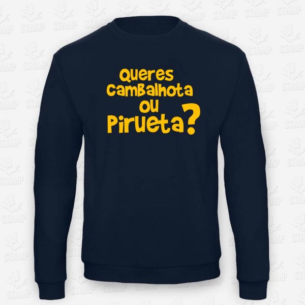 Sweatshirt Criança Cambalhota ou Pirueta – STAMP – Loja Online de T-shirts