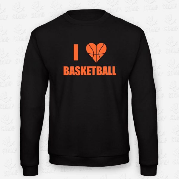 Sweatshirt Criança I love Basketball – STAMP – Loja Online de T-shirts
