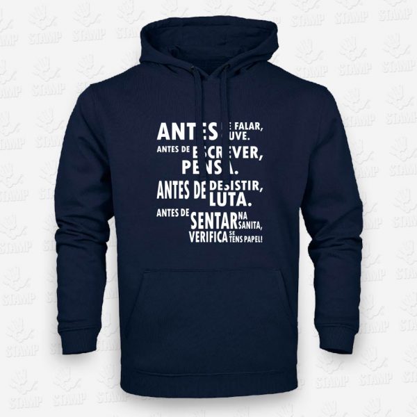 Hoodie Antes de Verifica – STAMP – Loja Online de T-shirts