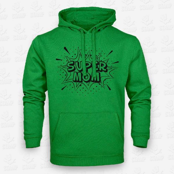 Hoodie Super Mom – STAMP – Loja Online de T-shirts