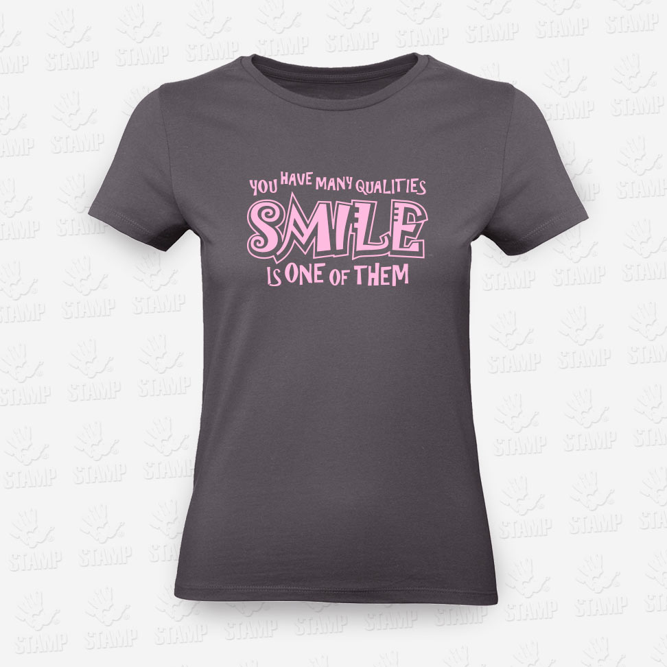 T-shirt Feminina Smile Qualities – STAMP – Loja Online