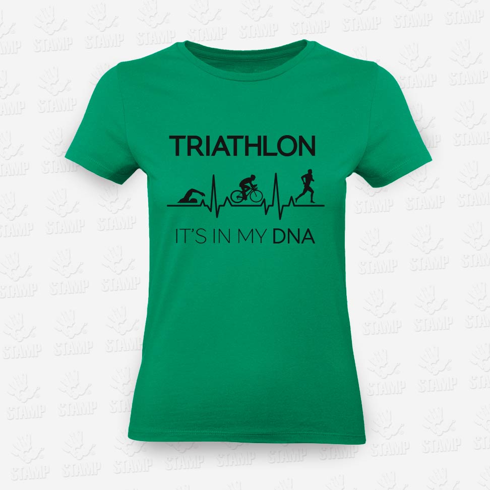 T-shirt Feminina Triathlon DNA – STAMP – Loja Online