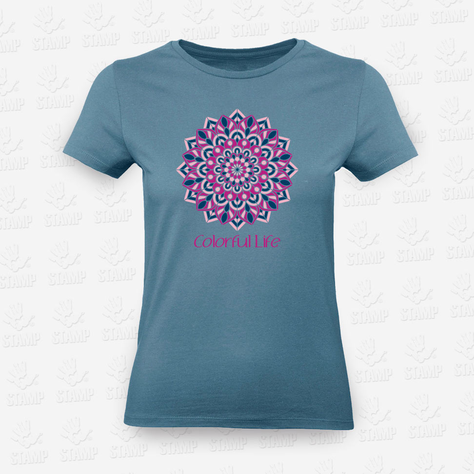 T-shirt Feminina Mandala Colorful Life – STAMP – Loja Online