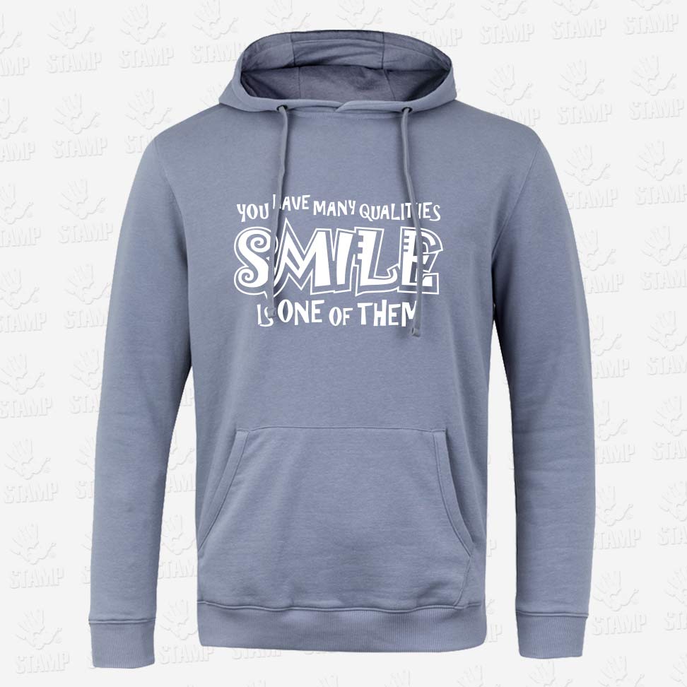 Hoodie Criança Smile Qualities – STAMP – Loja Online de T-shirts