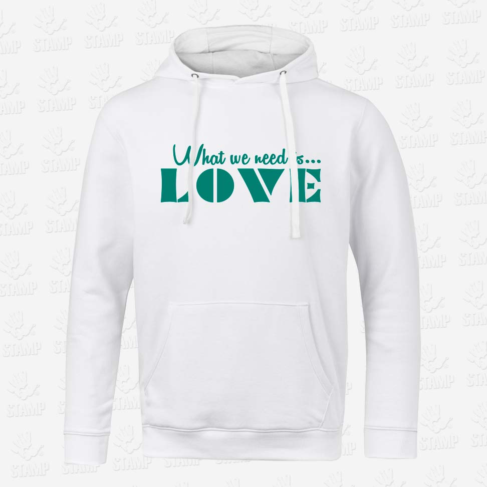 Hoodie Criança What we need is love – STAMP – Loja Online de T-shirts