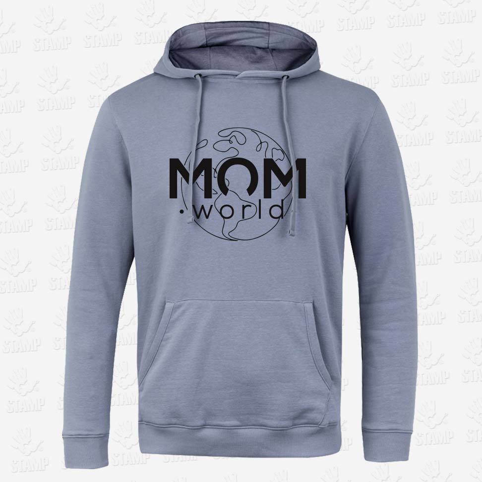 Hoodie MOM WORLD – STAMP – Loja Online de T-shirts