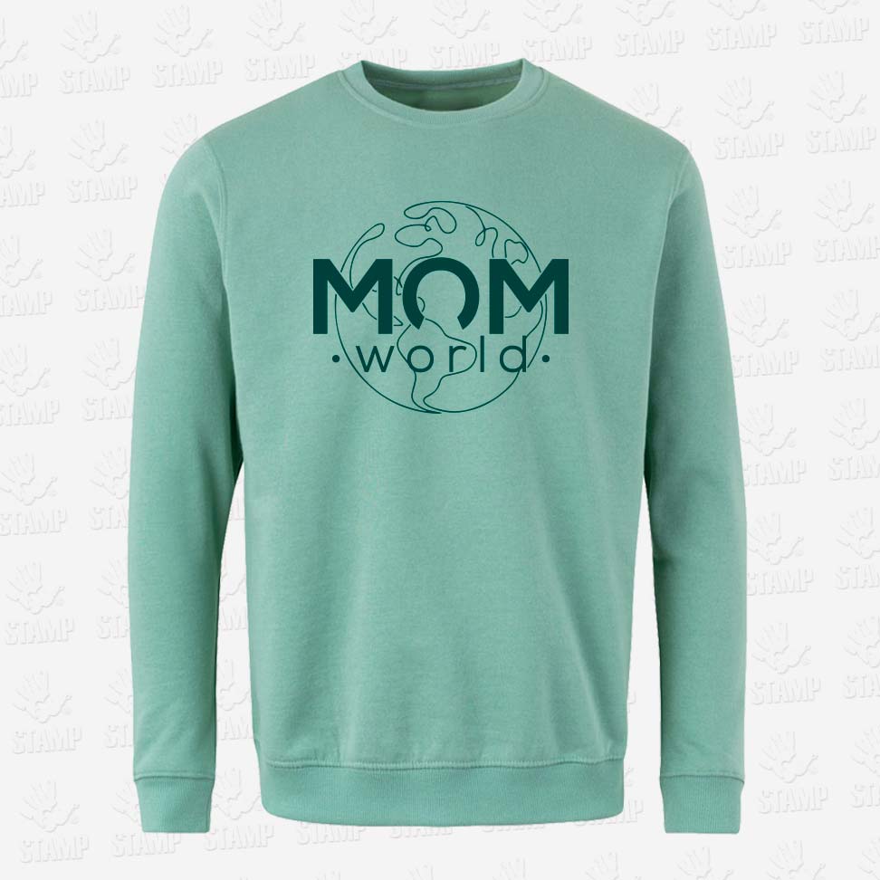 Sweatshirt MOM WORLD – STAMP – Loja Online de T-shirts