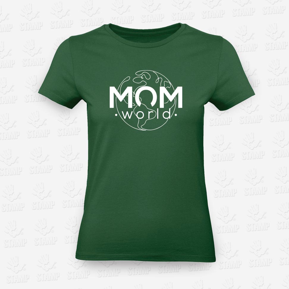 T-shirt Feminina MOM WORLD – STAMP – Loja Online