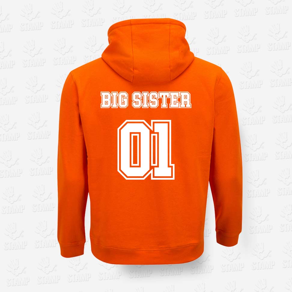 Hoodie de Criança Big Sister – STAMP – Loja Online de T-shirts (costas)