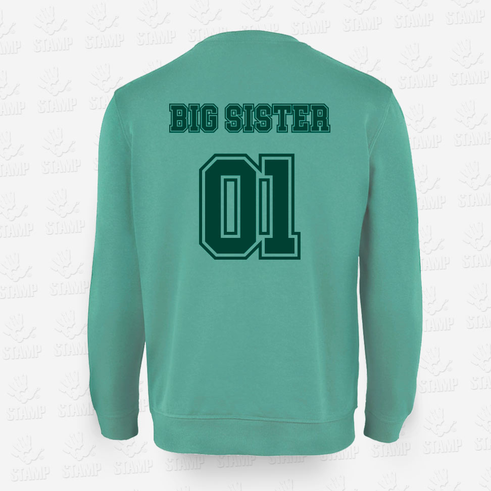Sweatshirt de Criança Big Sister – STAMP – Loja Online de T-shirts (costas)