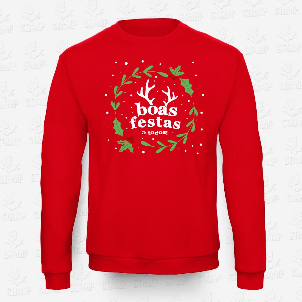 Sweatshirt NATAL – Boas Festas – STAMP – Loja Online de T-shirts