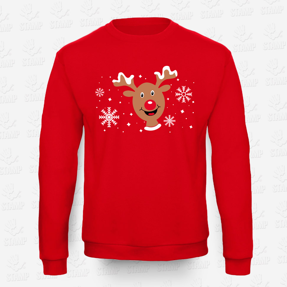 Sweatshirt de Criança NATAL – Rena Rodolfo – STAMP – Loja Online de T-shirts