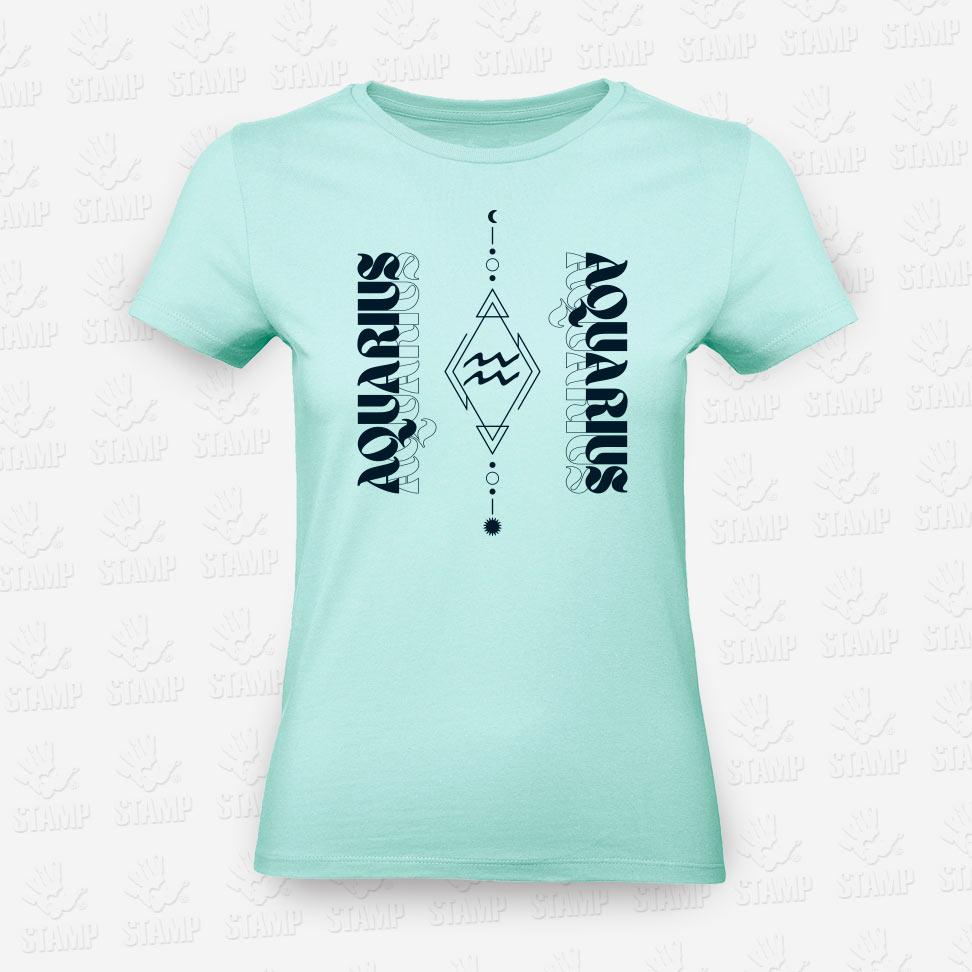 T-shirt Feminina AQUARIUS – STAMP – Loja Online