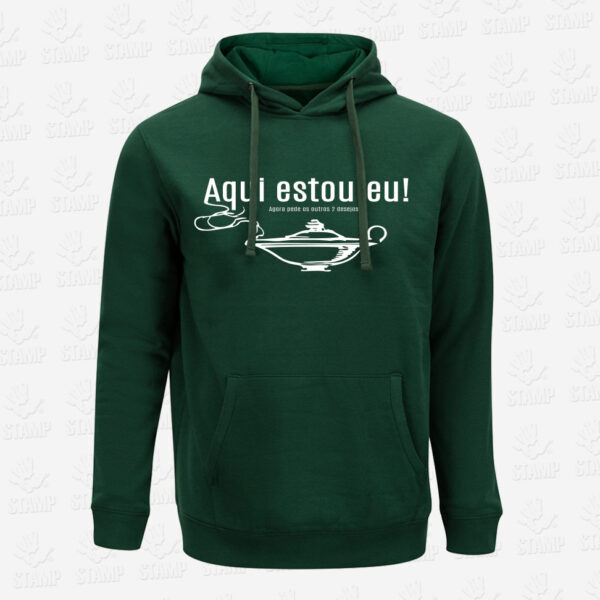Hoodie Aqui estou eu! – STAMP – Loja Online de T-shirts