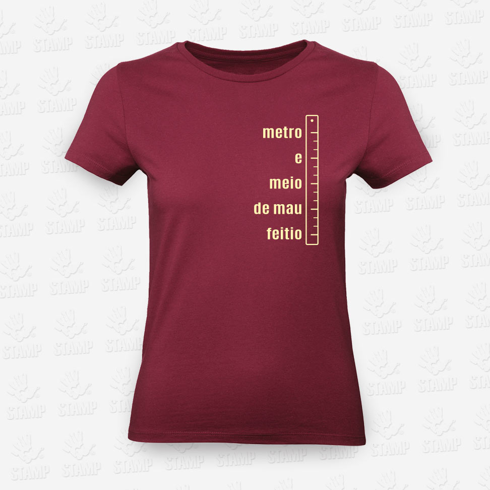 T-shirt Feminina Metro e meio de mau Feitio – STAMP – Loja Online