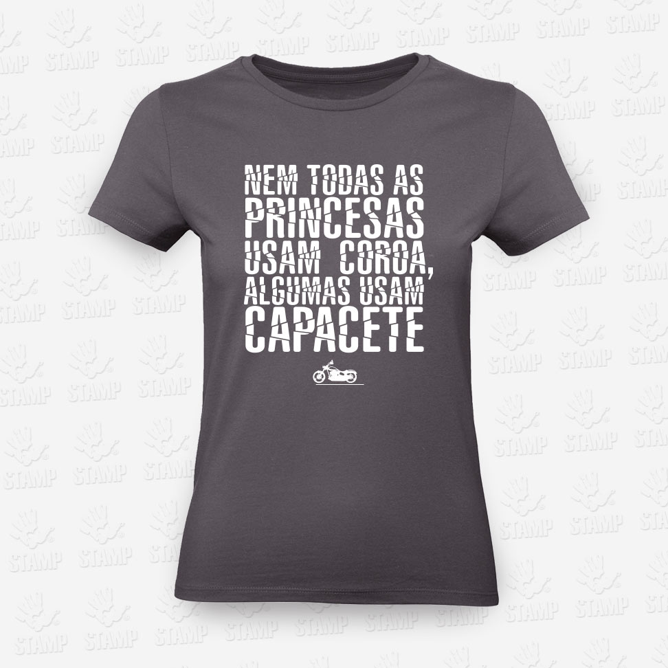 T-shirt Feminina Princesas de Capacete – STAMP – Loja Online