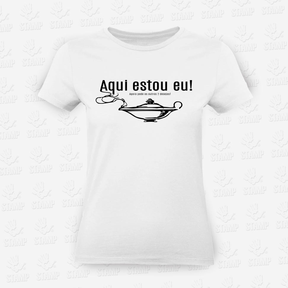 T-shirt Feminina Aqui estou eu! – STAMP – Loja Online